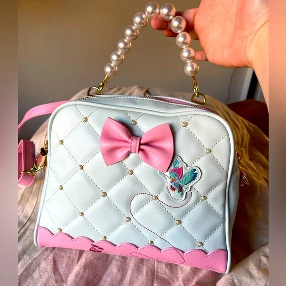 Loungefly Disney Cinderella 70th Anniversary Pearl Handle Crossbody! Never used! - Picture 1 of 16